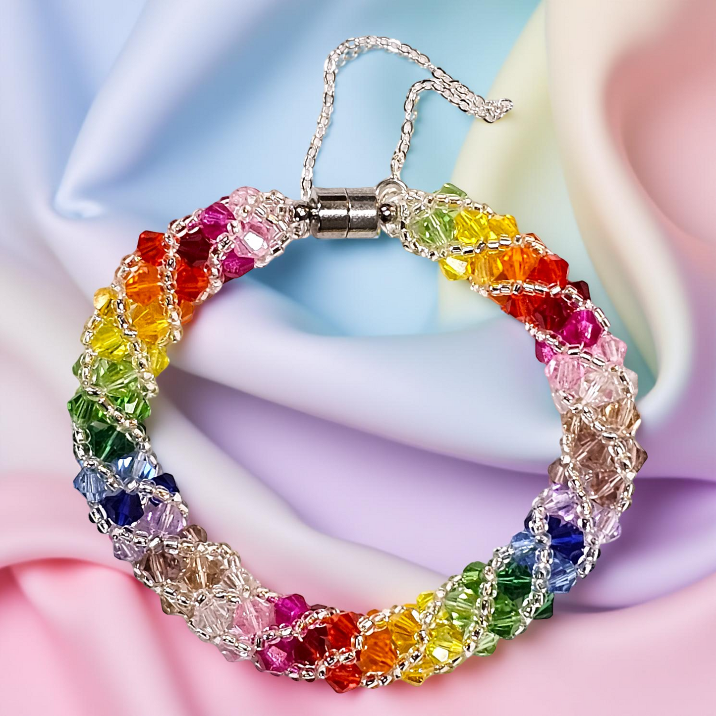 Rainbow Russian Spiral Bracelet
