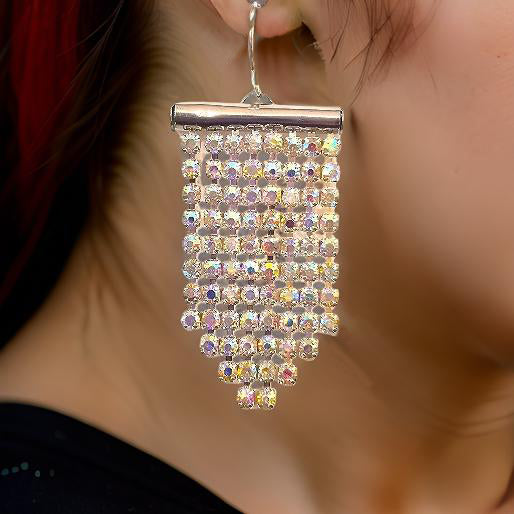 AB Crystal Chandelier Earrings