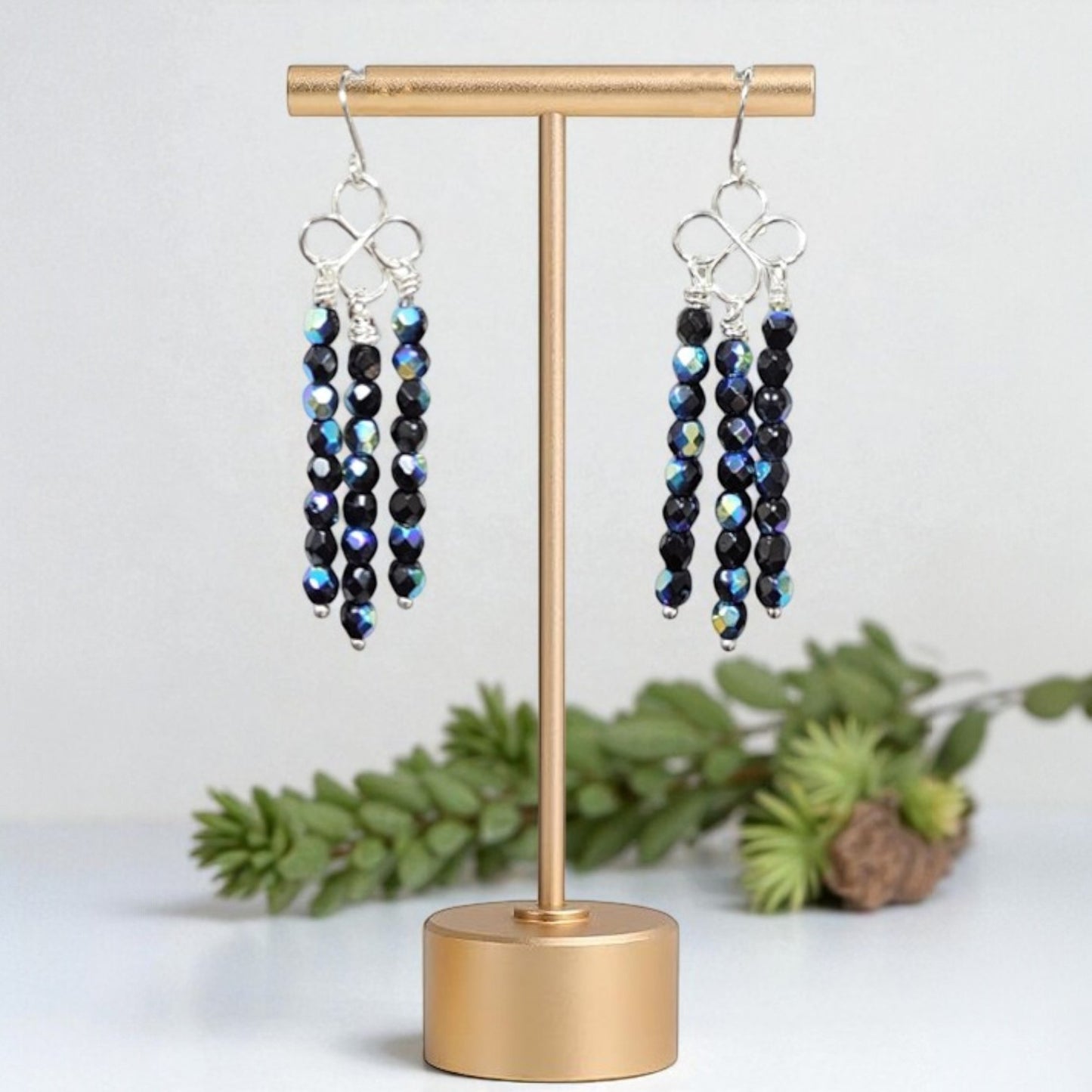 Fire polished celtic knot earrings