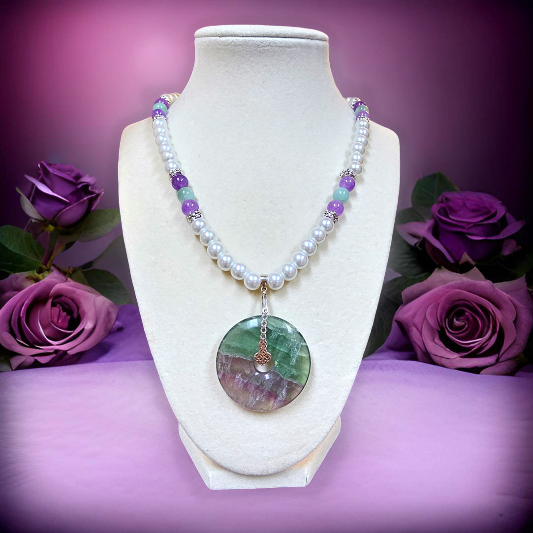 Fluorite Donut Necklace