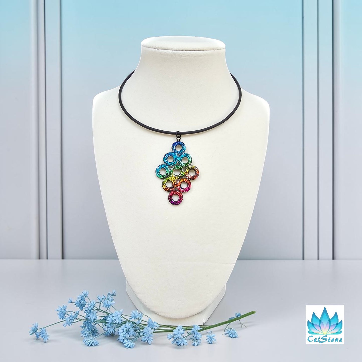 Foiled Geometric Necklace