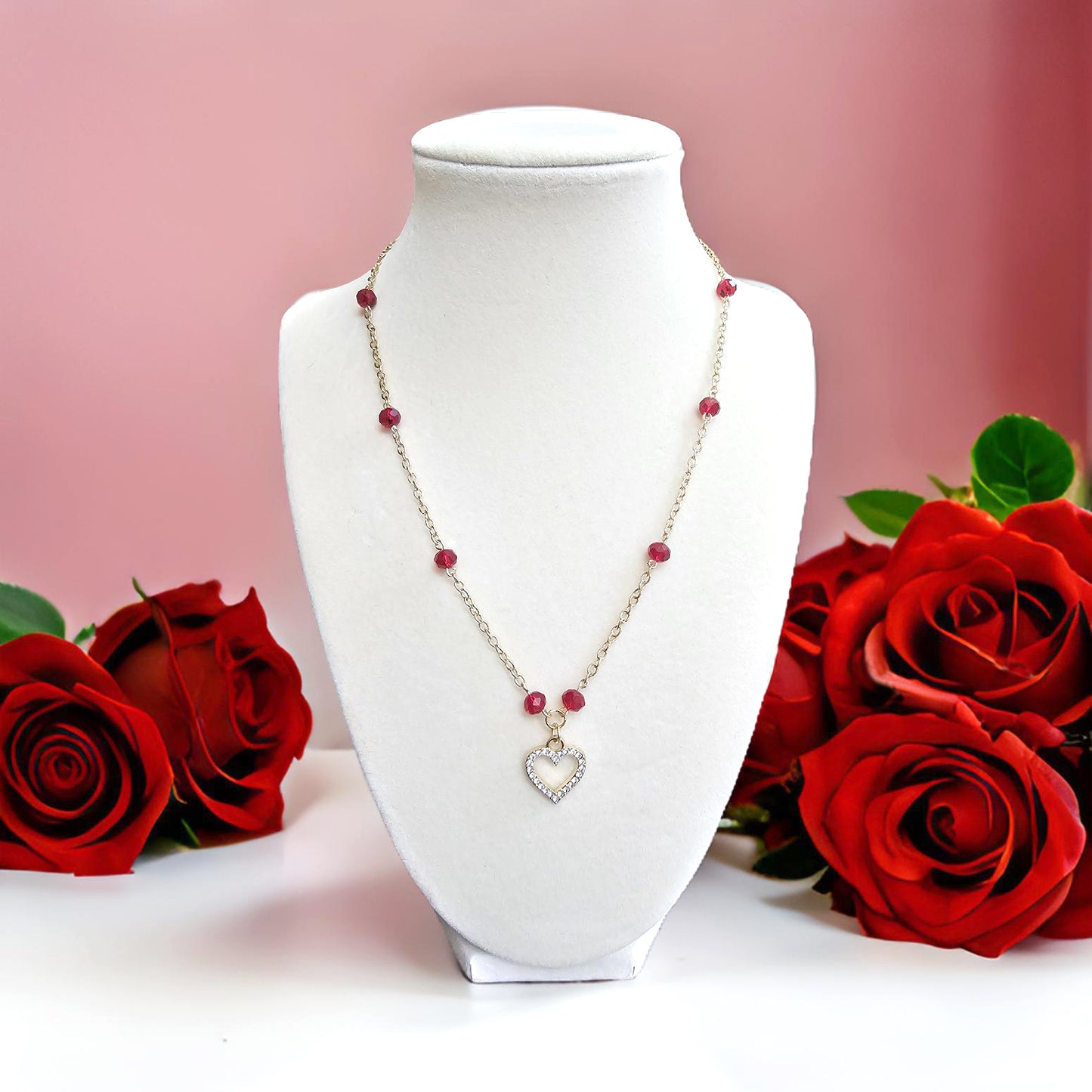 Red Crystal Heart Necklace
Rich text editor