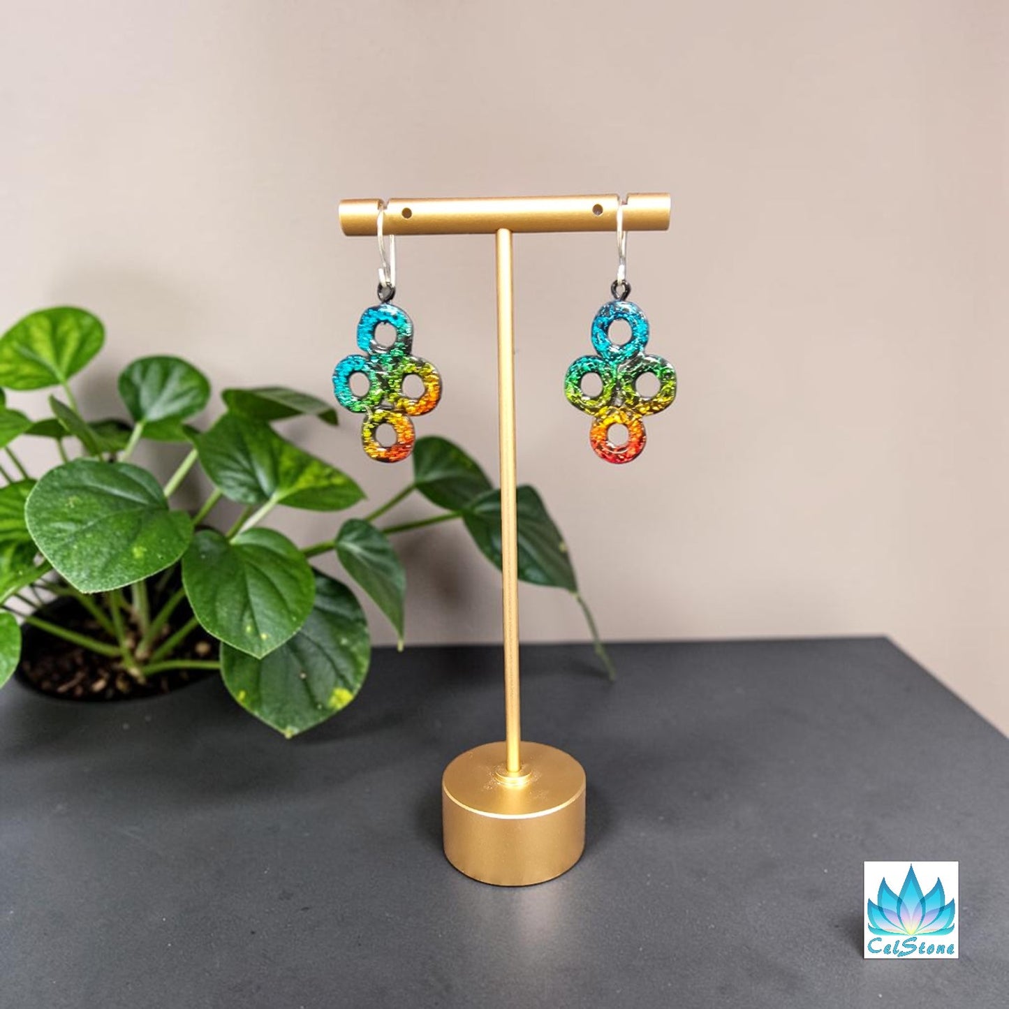 Quatrefoil Foiled Earrings