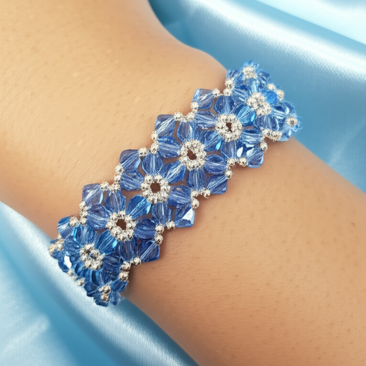 Czech MC Sapphire Blue Crystal Bracelet