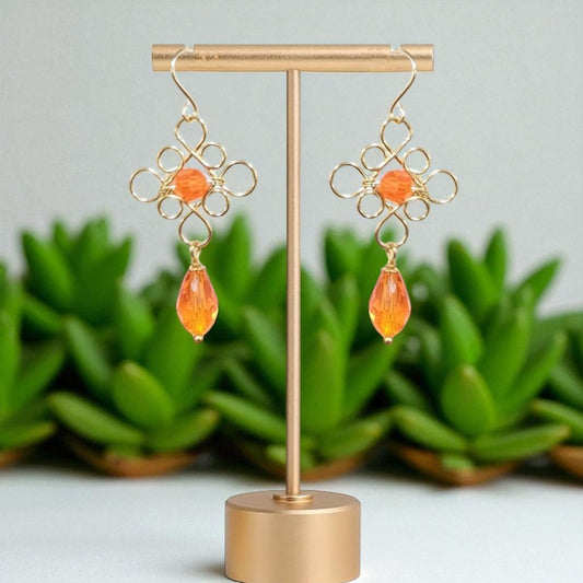 Celtic Autumn Drop Earrings
