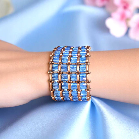 Czech Crystal Cylinder Bracelet