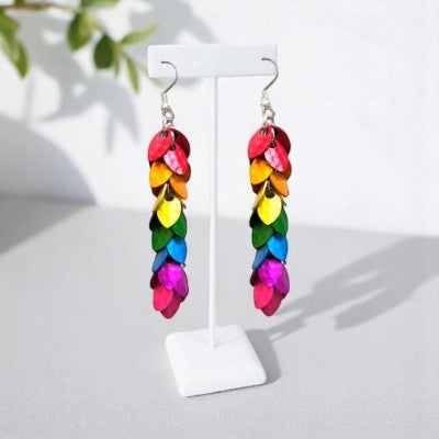 Rainbow Dragon Scale Earrings