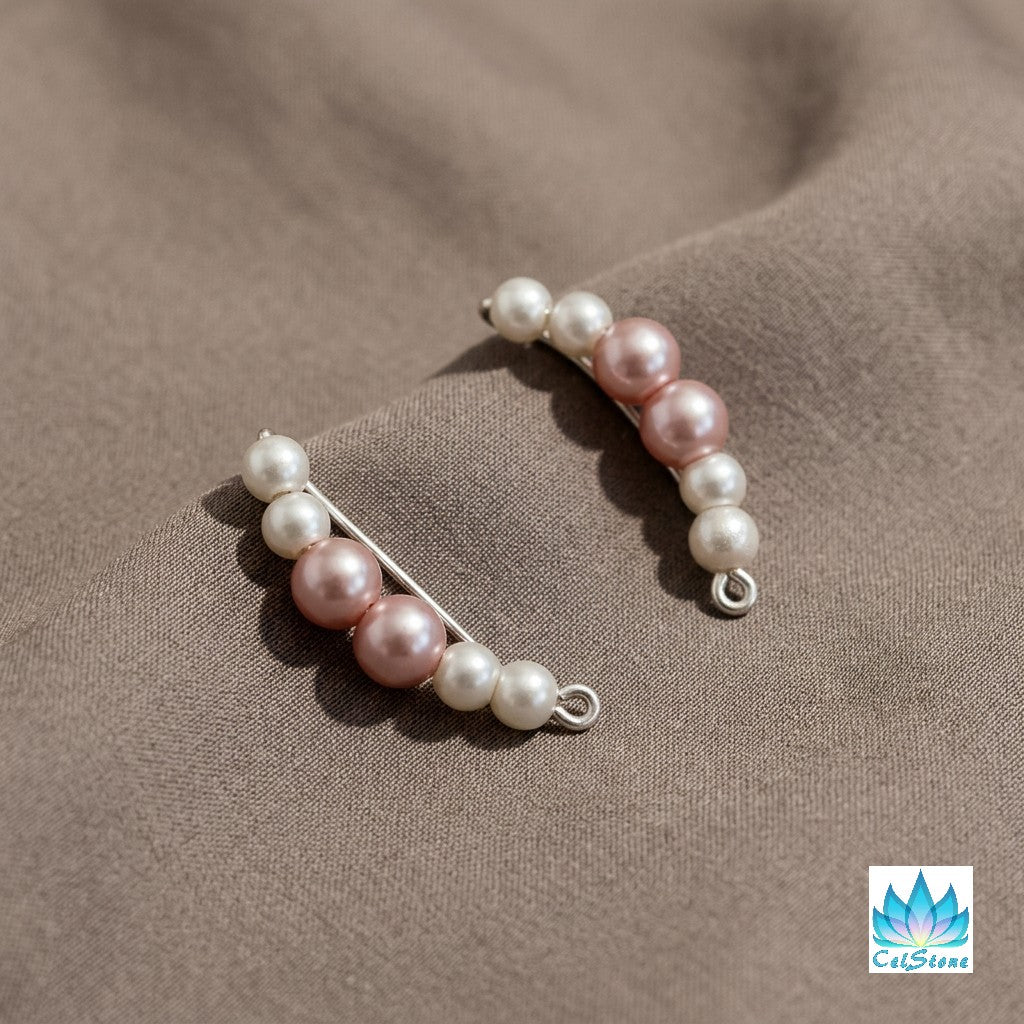 Pearl Ear Climber Earrings2
