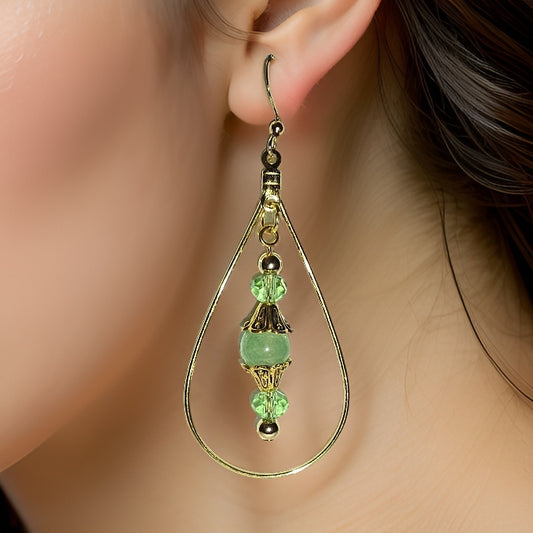 Burmese Jade Earrings - Dangle Earrings - CelStone Jewelry