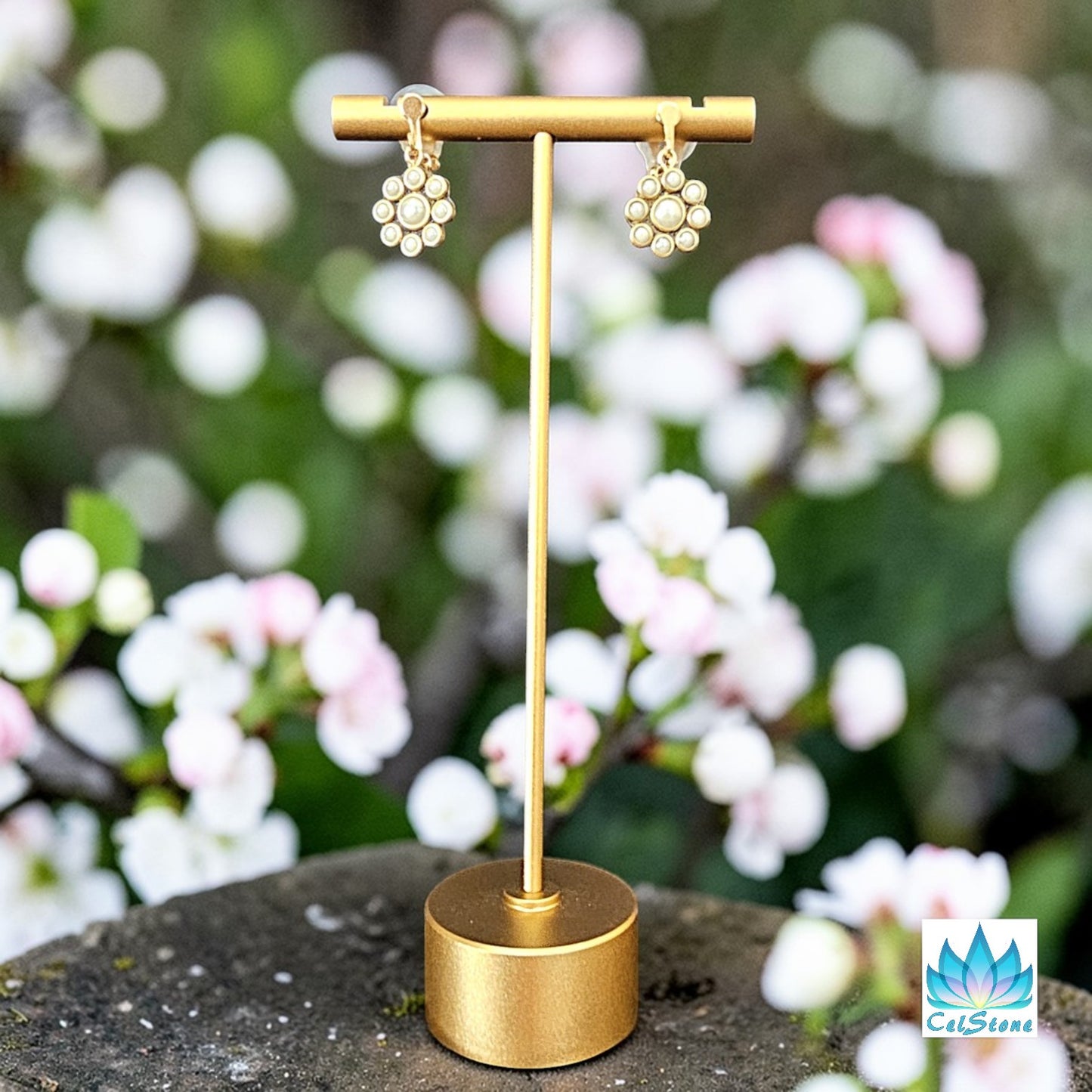 Kundan Pearl Clip-on Earrings