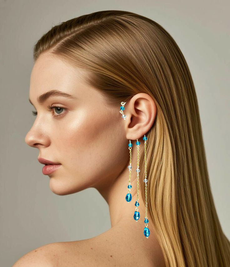 Over the Ear Cuff with Crystals
