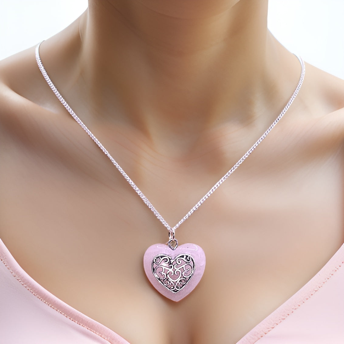 Love Crystal Jewelry - Rose Quartz Necklace - CelStone Jewelry